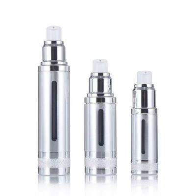 Luxury Anodized Aluminum Airless Pump Bottle Bottle Empty Cosmetic Vacuum Premium Skincare Serum Container  Multiple Capacity