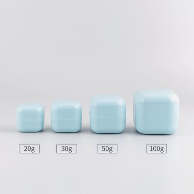Custom Square Plastic Cream Jar 20g 30g 50g 100g
