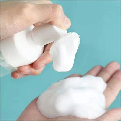 Plastic Silicone Brush Foam Bottle with Hybrid Functionality for Gentle Massaging and Sanitary Cosmetic Application