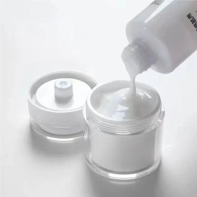 Empty Packaging Airless Jar with Silver Shoulder for 100% Product Evacuation in Face Cream and Eye Cream