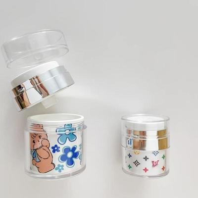 Empty Packaging Airless Jar with Silver Shoulder for 100% Product Evacuation in Face Cream and Eye Cream