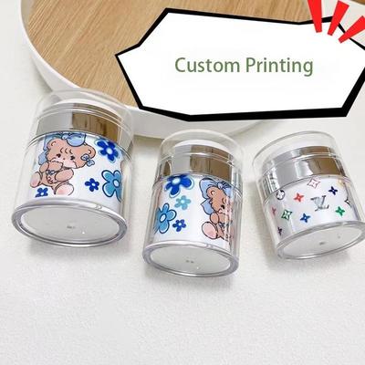 Empty Packaging Airless Jar with Silver Shoulder for 100% Product Evacuation in Face Cream and Eye Cream
