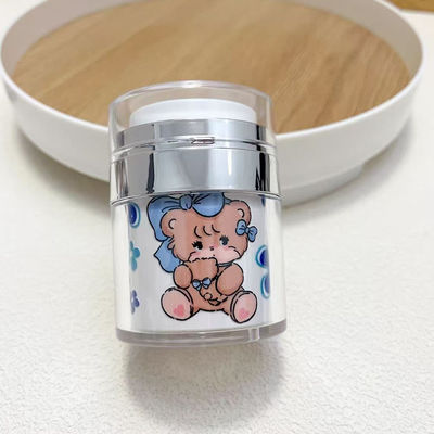 Empty Packaging Airless Jar with Silver Shoulder for 100% Product Evacuation in Face Cream and Eye Cream
