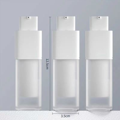Customized Plastic Square Airless Pump Bottle for Lotion Cream in 15ML 30ML & 50ML Sizes