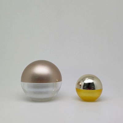 5g 25g Electroplate Spherical Plastic Cream Jar for Makeup with Ergonomic Design