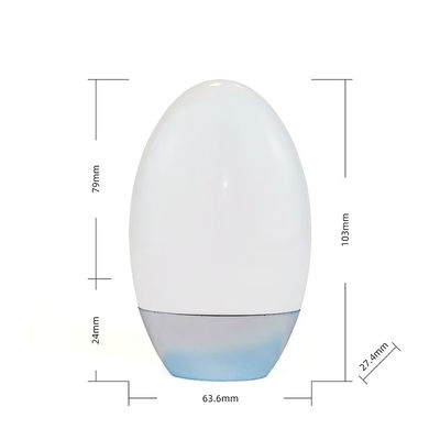Customized 50g Oval Shape Sunscreen Cream Bottle with UV Silver Cap for 50ml PP Cosmetic Packaging