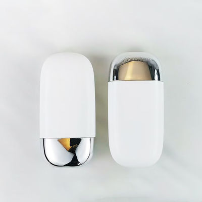 Wholesale Plastic PP Sunscreen Cream Bottle with Silver Double Shell Cap in 30g and 50g Sizes