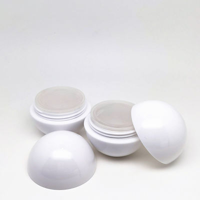 White 25g PS Plastic Lightweight Spherical Cream Jar with 100% Fresh PET and 20 Days Lead Time