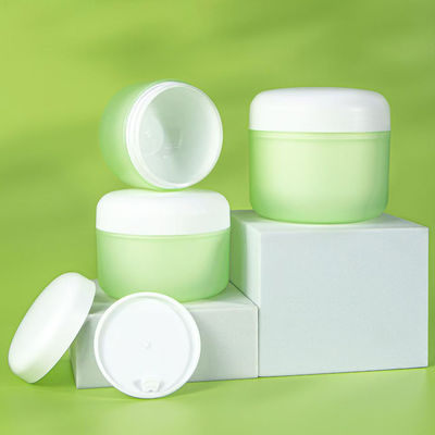 White Green 100% Fresh PP Plastic Cream Jar with 20 Days Lead Time for Cosmetic Packaging
