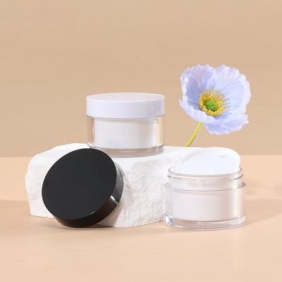 Luxury 15g 30g 50g AS Plastic Double Layer Round Cream Jar for Cosmetic