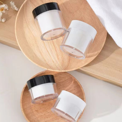 Luxury 15g 30g 50g AS Plastic Double Layer Round Cream Jar for Cosmetic