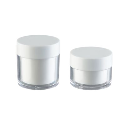 High Transparent 15g 30g 50g AS Plastic Double Layer Round Cream Jar