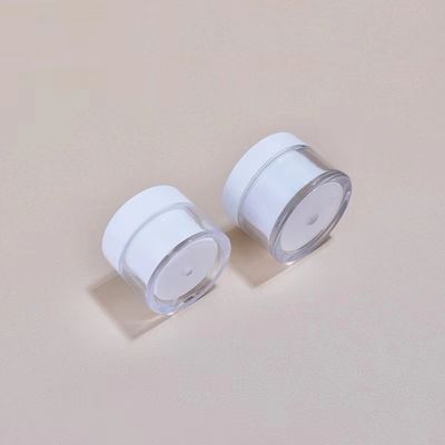 AS Plastic Custom Order Free Sample 15g 30g 50g Double Layer Round Plastic Cream Jar for Cosmetic Packaging