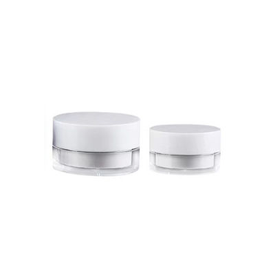 AS Plastic Double Layer Custom Order Round Cosmetic Cream Jar for Skincare Packaging