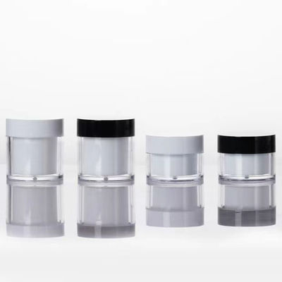 AS Plastic Double Layer Custom Order Round Cosmetic Cream Jar for Skincare Packaging