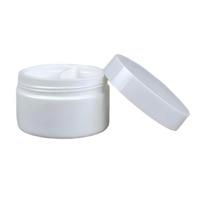 50+50g Matt PP Plastic Cream Jar with Spoon and Double Shell for Cosmetic Packaging with 20 Days Lead Time