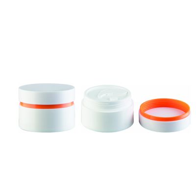 Double-layer PP Plastic Cream Jar with Food-grade Material in 10ml 30ml 50ml 75ml for Skincare Cream Container