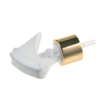 White Shiny Electroplated Mini Trigger Sprayer with Hollow Cone Spraying Shape and BPA Free for Personal Care