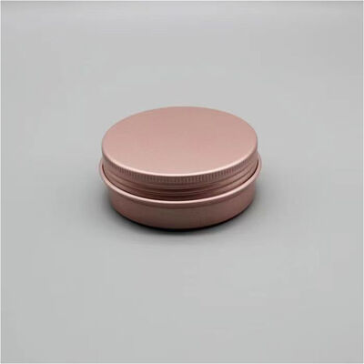Luxury Rose Gold Aluminum Cosmetic Jar with Screw Cap
