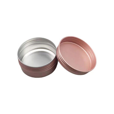 Luxury Rose Gold Aluminum Cosmetic Jar with Screw Cap
