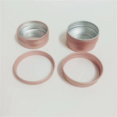 Luxury Rose Gold Aluminum Cosmetic Jar with Screw Cap
