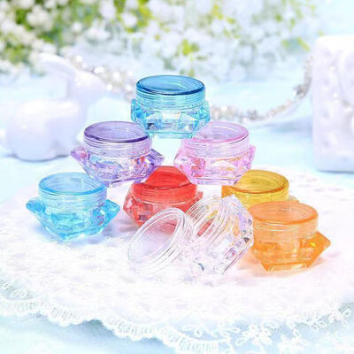 3g 5g Small Capacity Colorful PS Plastic Cream Jar Skin Serum Eye Cream Sample Container