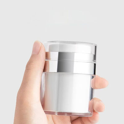 30g 50g 100g PP PS Plastic Airless Cream Jar with Airless Pump and Customized Logo