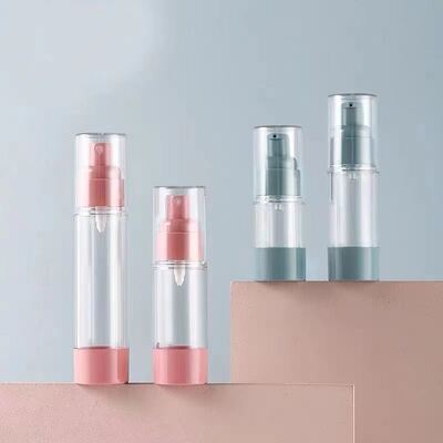 Travel-Friendly Leakproof Airless Pump Bottle with Customizable Decorations for Cosmetic Packaging