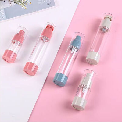 Travel-Friendly Leakproof Airless Pump Bottle with Customizable Decorations for Cosmetic Packaging