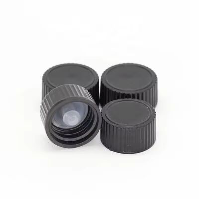 20mm 24mm 28mm Black Ribbed Smooth Plastic Screw Cap Induction Sealing Gasket for Cosmetic Bottles