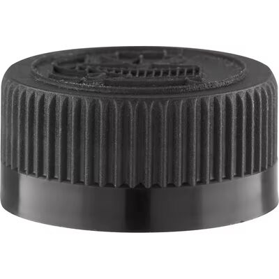 20mm 24mm 28mm Black Ribbed Smooth Plastic Screw Cap Induction Sealing Gasket for Cosmetic Bottles