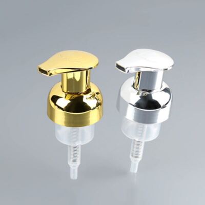 40mm 42mm Full-Body Electroplated Foam Pump Dispenser with High Foam Output for Premium Facial Cleansers