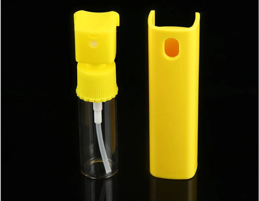 Yellow 20ml Perfume Pump Sprayer , Mini Plastic Spray Bottle With Plastic Shell