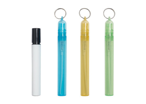 Different Capacity Plastic Refillable Perfume Spray Bottle Pen Shape With Ring