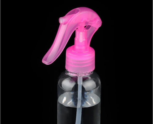 Pink Plastic Trigger Sprayer Pump with Fine Mist Nozzle for Cosmetic Bottles
