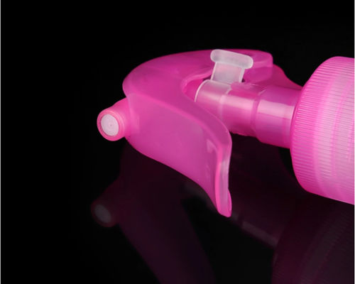 Pink Plastic Trigger Sprayer Pump with Fine Mist Nozzle for Cosmetic Bottles
