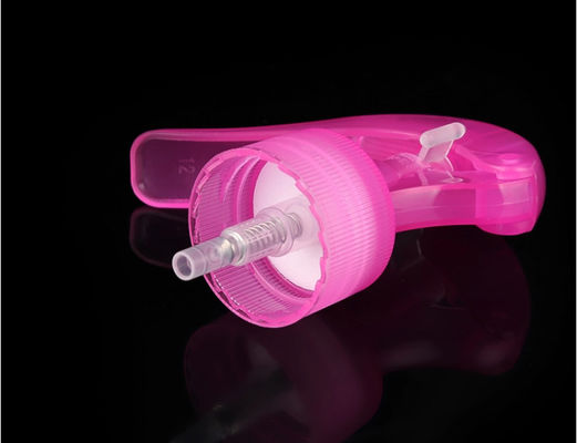 Pink Plastic Trigger Sprayer Pump with Fine Mist Nozzle for Cosmetic Bottles
