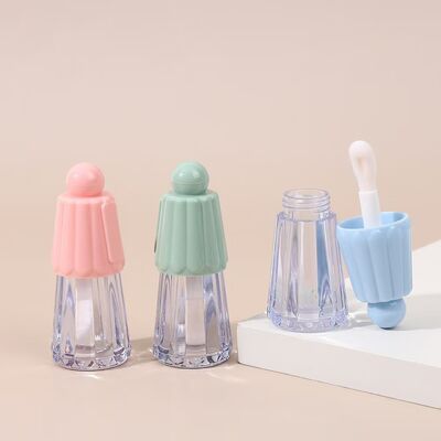 Wholesale 4.5ml Eco-friendly Plastic Umbrella Type Lip Gloss Tube Stick for Lip Care Products