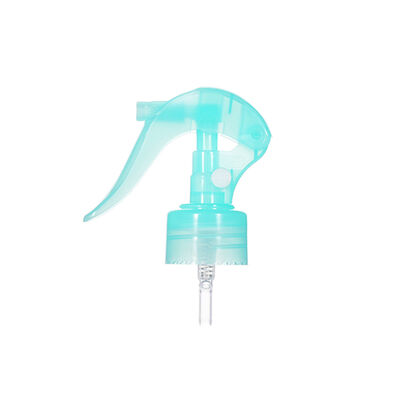 Light Blue Mini Trigger Sprayer with 24/410 Closure and Fog Spray Pattern for Personal Care and Fragrance