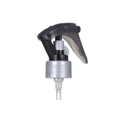 Customized Plastic Mini Trigger Sprayer with 24/410 28/410 Neck Size and UV Metallic Collar/Skirt with Clip