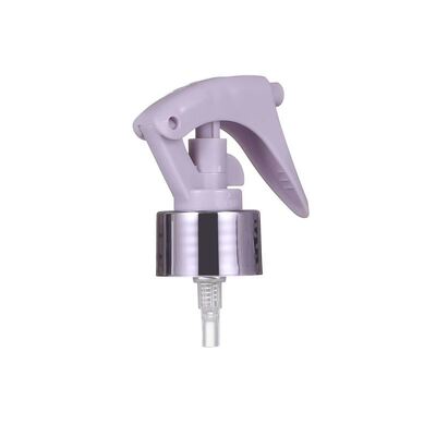 Customized Plastic Mini Trigger Sprayer with 24/410 28/410 Neck Size and UV Metallic Collar/Skirt with Clip
