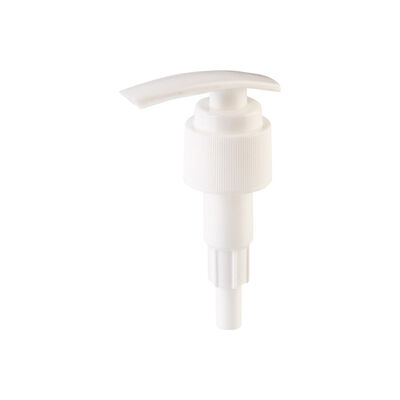 White Ribbed Lotion Pump 24mm 28mm Plastic Lotion Pump Screw-On Soap Dispensing Pump for Bottles
