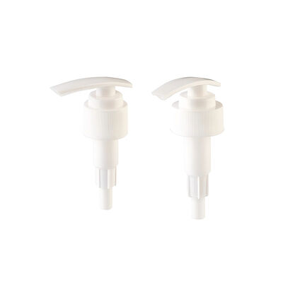 White Ribbed Lotion Pump 24mm 28mm Plastic Lotion Pump Screw-On Soap Dispensing Pump for Bottles