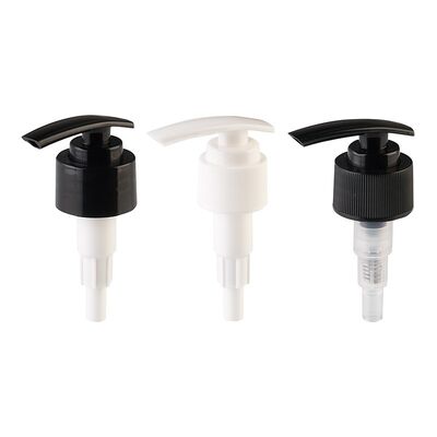 White Ribbed Lotion Pump 24mm 28mm Plastic Lotion Pump Screw-On Soap Dispensing Pump for Bottles