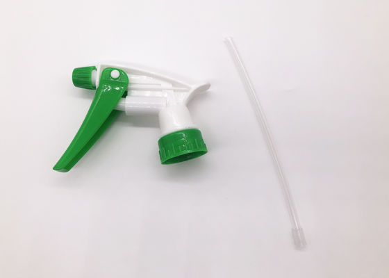 Plastic Pp Material Trigger Pump Sprayer 28 / 400 28 / 410 Green Color